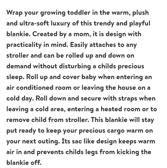 Blue Baby Bum Chevron Stroller Blankie - Picture 2 of 4